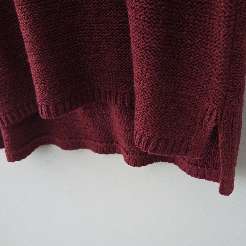 LOFT Maroon Crew Neck Sweater - Picture 5 of 7